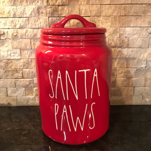 rae dunn santa paws